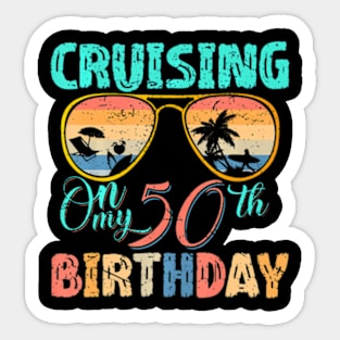 50Th Birthday Cruise Squad Gifts 2024 Matching Party Family Sticker